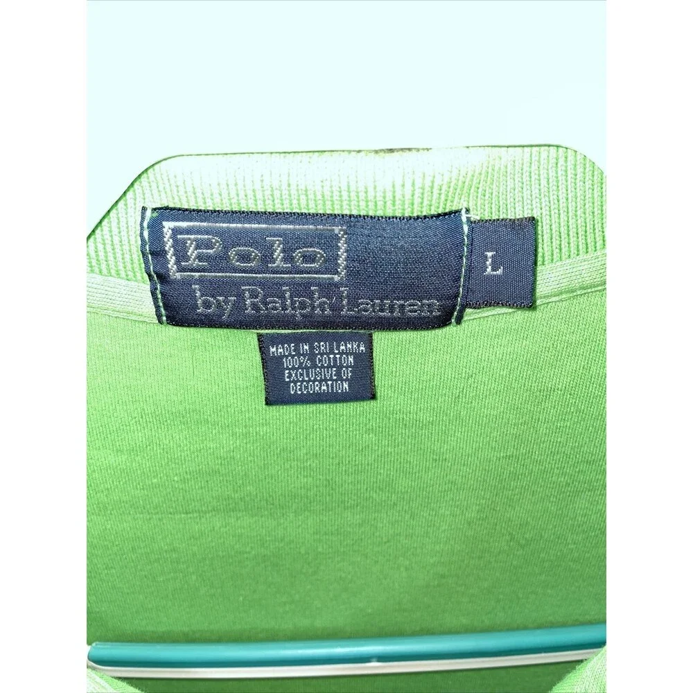Polo Ralph Lauren Golf Shirt Men’s Size Large Green 100% Cotton Short Sleeve